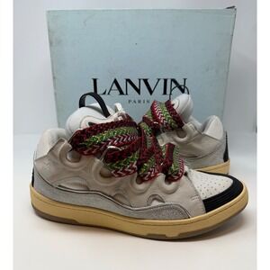 Lanvin Curb Sneaker White Glitter Size 10 US 43 EU